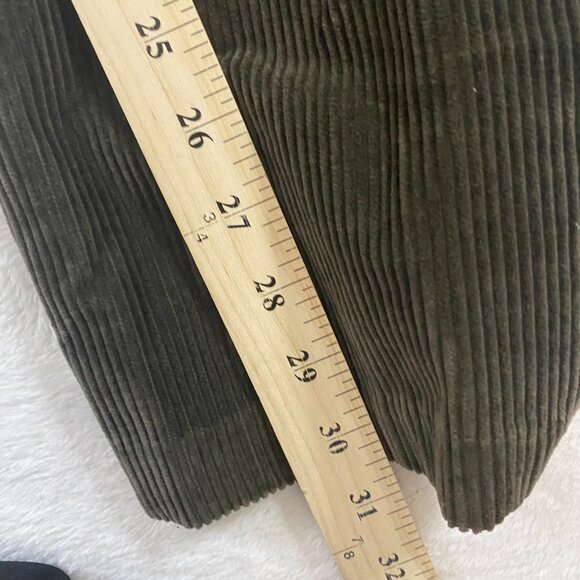 Dockers Premium Khakis Corduroy Flat Front Pants Olive Green/Brown Size 35 x 31 - Picture 8 of 9